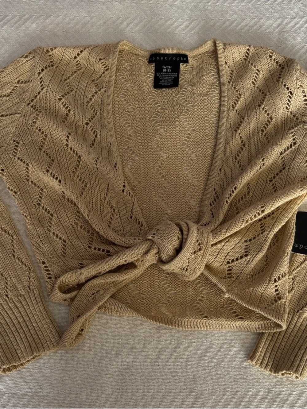 NWT Apostrophe knit cropped sweater size small